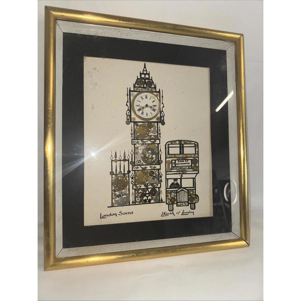 Original Horological Collage Handmade By L Kersh Of London In England 15 “ H 13